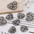 Strass Hart DIY Kralen Zilveren Klauwketting Kristal Sprankelende Hangers Sieraden Maken - Zwart Wit