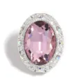 Erhöhen Sie Ihren Stil mit dieser wunderschönen ovalen rosa Strassperle für DIY-Schmuck. - Oval - Hellrosa