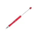 DIY metalen kralen pen inktloze eeuwige potlood met slanke metalen stang voor kralen in rood. - Rood