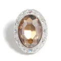 Ovale Strass Perle Silber Platiert Brauner Kristall DIY Anhanger Handyketten Zubehor - Oval - Gold Champagner