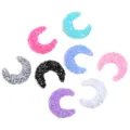 Colorful jelly moon resin crystal beads DIY jewelry making accessories assorted colors option item. - Single Piece (39x50mm) / Jelly Multicolor Random Mix (JPM1425)