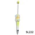 Penna a sfera fai da te personalizzabile con corpo verde sfumato e strass florali. - Sfumatura Giallo Verniciato (SL222)