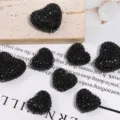Zwarte strass hart kralen acryl losse kralen DIY sieraden accessoires voor handwerk - Puur zwart