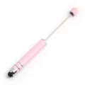 Pink telescopic touchscreen beading pen multifunctional dual-use stylus bead ballpoint tool - Pink (SY009)