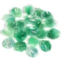 Cuentas sueltas de pétalos de hoja de col acrílica verde para hacer joyas de bricolaje. - Hojas verde esmeralda