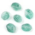 Translucent green glass shell beads DIY jewelry accessories loose spacer beads for bracelets - Dark Cyan