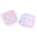 14mm square colored glazed flower plaque glass beads diy bracelet necklace accessories - 14mm (Approx. 100 Pcs/Pack) / Gradient Blue Pink