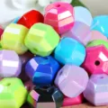 Bunte acryl sechseckige facettierte perlen für schmuck diy handwerk, schöne lose perlen. - 18 mm Gemischte Farben / Sechseckige Laternenperlen (Mabe)