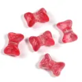 Pink translucent glass bow beads for DIY jewelry making, 5pcs variant style accessories. - 10x14mm / Rose Pink