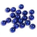 Blue imitation pearl beads, round loose beads with hole, perfect for DIY jewelry making and crafts. - 6mm / Sapphire Blue