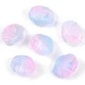 Gradient pink blue glass bead translucent shell charm DIY bracelet spacer jewelry accessory - Gradient Pink Blue