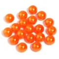 Orange acrylic pearl beads, shiny round loose spacer beads for DIY jewelry making crafts. - 6mm / Orange