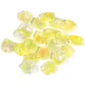 Cuentas sueltas de acrílico iridiscente amarillo con forma de pétalo para joyería DIY - 15x18 mm (aprox. 1300 uds/paquete) / Hoja Amarillo