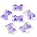 Transparent purple glass bow loose beads for DIY bracelet necklace jewelry making accessories. - 10x14mm / Light Purple