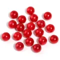 Rode ABS imitatieparel losse kralen voor DIY sieraden maken, glad recht gat ontwerp. - Rood