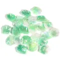 Cuentas de pétalos de acrílico verde con agujero pulsera fabricación de joyas suministros de artesanía - 15x18 mm (aprox. 1300 uds/paquete) / Hojas degradado verde y blanco