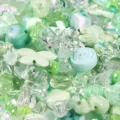 Mixed acrylic beads bulk green DIY charm cute bow heart spacer beads for jewelry making - 500g Pack / Green