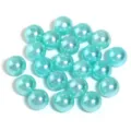 Lichtblauwe imitatie parel losse kraal, ABS kunststof recht gat DIY sieraden materialen. - Meerblauw