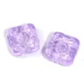 Colgante de cuentas de vidrio cuadradas violeta claro 14mm accesorio de joyería DIY. - 14 mm (aprox. 100 unidades/paquete) / Púrpura translúcido helado