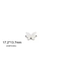 Silver stainless steel butterfly connector charm pendant for DIY custom jewelry making - Style 9 / Steel