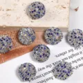 Perline distanziatrici tonde in strass colorato per creazione di gioielli fai da te, ciondoli cristallo. - 17mm / Blu scuro
