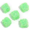 Light green resin rhinestone square cube beads for DIY beaded pens and jewelry accessories. - 19mm (5 Pcs/Pack) / Light Green