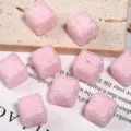 Rosa quadratische Strass-Perlen fuer DIY Schmuckherstellung Glitzer Kristall Zubehoer - 17mm / Hellrosa