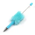 DIY blauwe pluche kraalpen met metalen stang voor unieke creatieve handwerkdecoraties - Nieuw Blauw