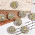 Λαμπερές Χάντρες Στράς Κρύσταλλο DIY Αξεσουάρ Κοσμημάτων Παραλλαγή Μοντέλου - 17mm / Κίτρινο