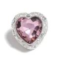 Rosa Herz Strass Handygriff Vintage Silber Kristall Anhänger DIY Mobilzubehör Variante - Herz - Hellrosa