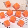 Perles carrées strass orange scintillant sucre bonbon perles en vrac fabrication bijoux DIY - 17mm / Orange