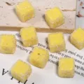 Perles d'espacement en strass carrées jaunes breloques artisanales DIY cristal - 17mm / Jaune