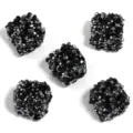 Black rhinestone acrylic square beads for DIY beading pens and jewelry making accessories - 19mm (5 Pcs/Pack) / Black