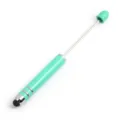 Multifunctional DIY beadable stylus pen with touch screen tip, green metal barrel design. - 绿色(SY018)
