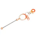 DIY llavero de metal dije de bolso con cuentas naranjas degradadas y cierre de mosquetón. - Naranja degradado