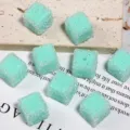 Perles de sucre carrées en cristal vert clair brillant pour la création de bijoux DIY. - 17mm / Vert menthe