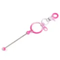 Llavero Metal Degradado Rosa DIY Mosquetón Colgante Bolso Accesorio Herraje Fino - Rosa Degradado