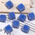 Perles cubes strass paillettes bleues carrees DIY perles de cristal en vrac pour fabrication bijoux - 17mm / Bleu Saphir