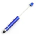 Blue telescopic stylus pen for DIY beading crafts, dual-use touch screen pen with metal finish. - Blue (SY022)