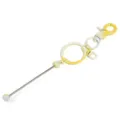Accesorio de metal para llavero DIY con cierre de mosquetón y pasador largo. - Amarillo Degradado