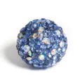 Blue 16mm Shamballa clay rhinestone bead DIY spacer accessory for jewelry making. - 16mm Starry Sky - Light Blue