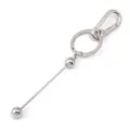 Llavero de metal DIY con mosquetero y colgante de cuentas, elegante accesorio para bolso. - Estilo (SL179)