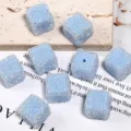 Perles de sucre en strass carrées bleu clair, breloques cube en cristal étincelant pour DIY. - 17mm / Bleu clair