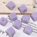 Perles carrées violettes en strass texture sucre DIY, perles en vrac scintillantes - 17mm / Mauve Clair