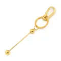 Llavero DIY de metal dorado con cierre de mosquetón y colgante de bolas para bolso. - Estilo (SL180)