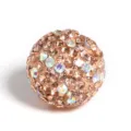16mm Shamballa clay rhinestone paved bead, sparkling crystal spacer bead for DIY jewelry making. - 16mm Starry Sky - Champagne