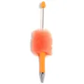 Oranje pluche balpen DIY harige kralen pen met pluizige pompon voor creatieve schrijfwaren - Fluorescerend Oranje