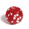 16mm Shamballa Clay Rhinestone Bead Red Crystal Pave Spacer DIY Jewelry Making Accessory - 16mm Starry Sky - Red