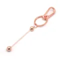 Llavero de metal oro rosa accesorio de bricolage para joyería con cierre mosquetón - Estilo (SL181)