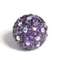 16mm purple shamballa clay rhinestone bead DIY full drill spacer craft accessory - 16mm Starry Sky - Purple